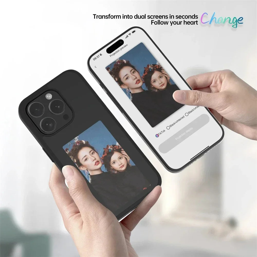 E-ink Screen Smartphone Case for iPhone 13 14 15 Pro Max with NFC Photo Updating